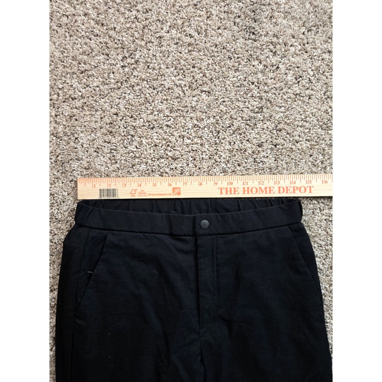 Uniqlo Uniqlo Chino Pants Womens Small Black Pull On Drawstring Fleece Lined Tapered Size 28" / US 6 / IT 42 - 6 Thumbnail