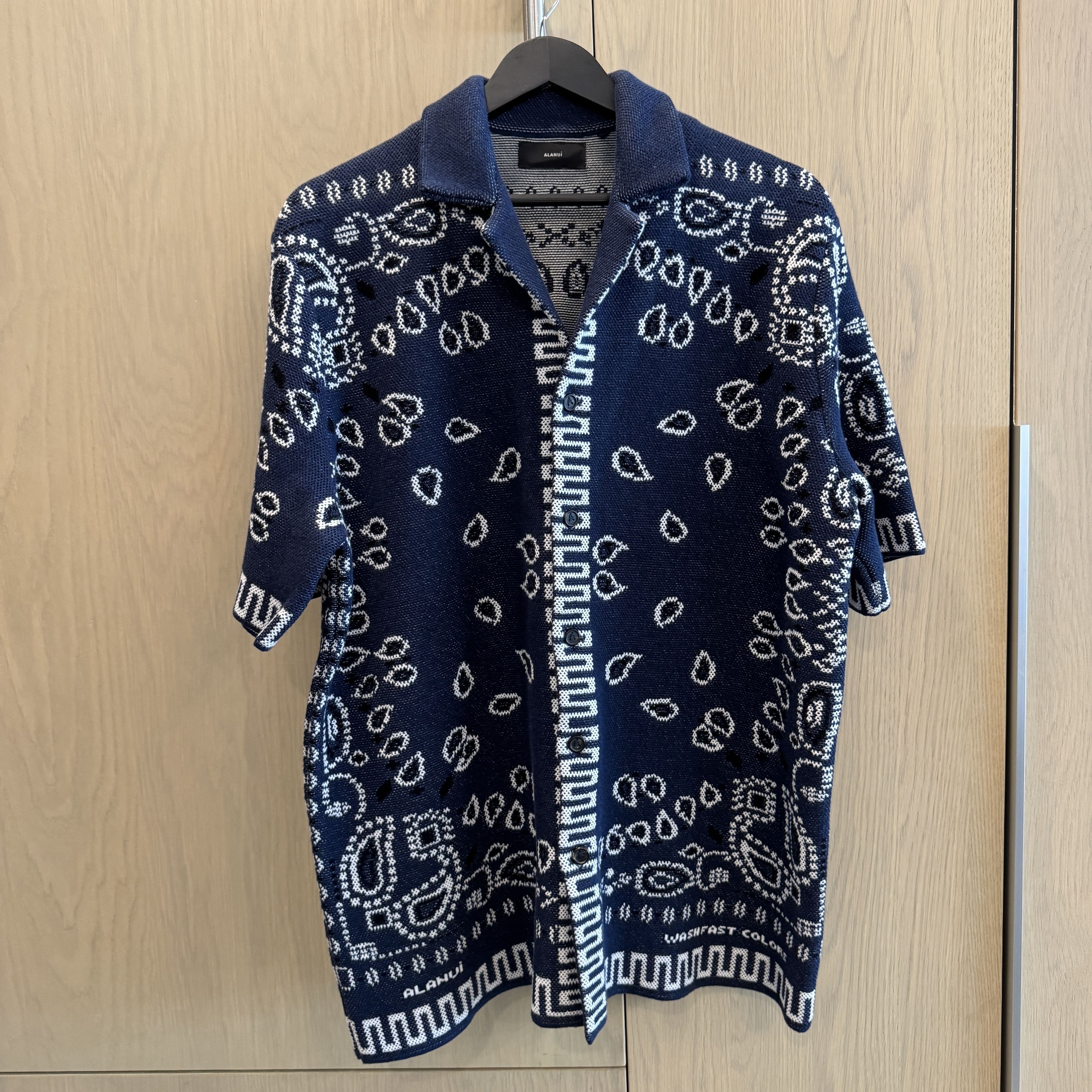 Alanui Alanui Bandana-Jacquard Cotton Shirt - Blue Size US M / EU 48-50 / 2 - 1 Thumbnail