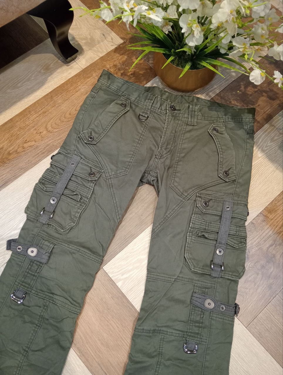HIDEAWAYS HIDEAWAYS NICOLE JAPAN MULTIPOCKET BANDAGE FLARED PANTS Size US 35 - 4 Thumbnail