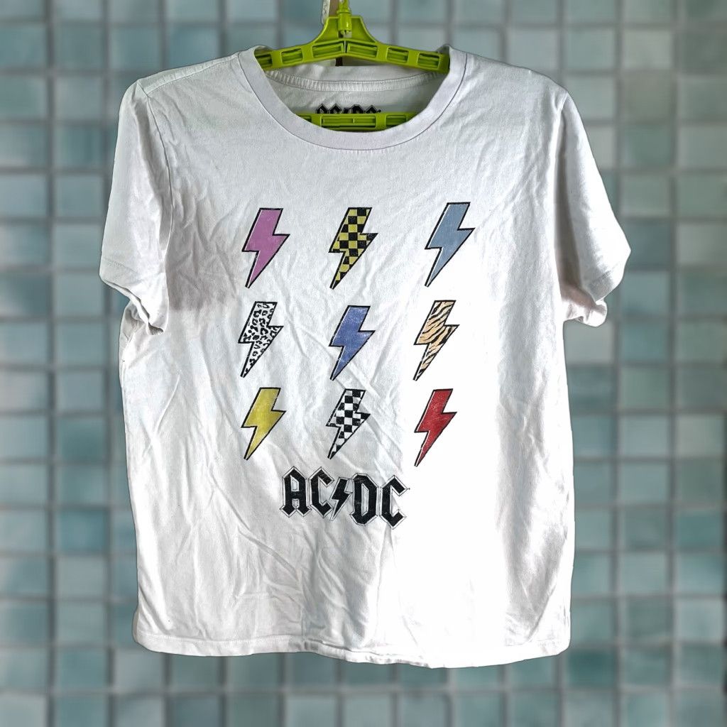 Olive AC/DC Graphic Print T-Shirt Adult Large White Music Rock 80s Mens Size US L / EU 52-54 / 3 - 1 Thumbnail