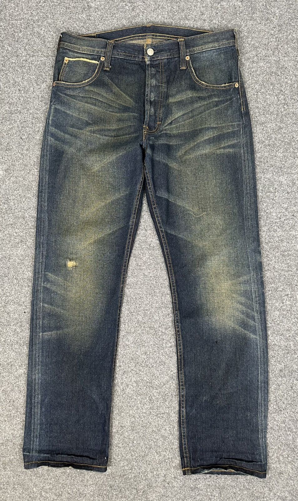 Levi's × Vintage Levi’s- Vintage 501 Buckley Back Indigo Big E Selvedge Jeans Size US 32 / EU 48 - 1 Thumbnail