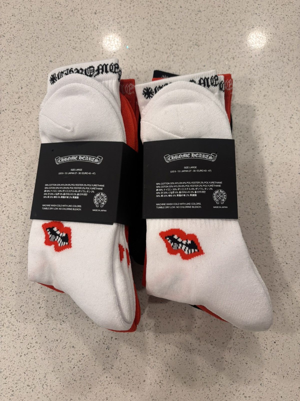 Chrome Hearts Chrome Hearts Socks 3 Pack Chomper, Etc Size ONE SIZE - 3 Thumbnail
