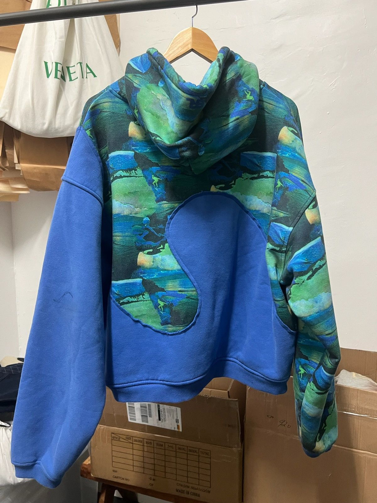 ERL Erl blue panel hoodie Size US XL / EU 56 / 4 - 2 Thumbnail