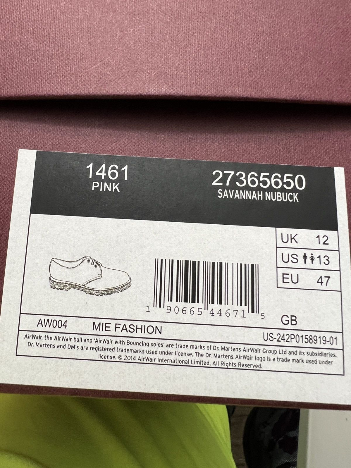 Dr. Martens NEW Dr. Martens 1461 ENGLAND NUBUCK LEATHER OXFORD SHOES Size US 13 / EU 46 - 6 Thumbnail