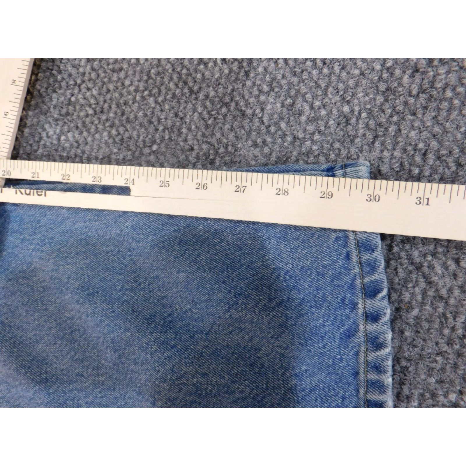 Wrangler Wrangler Jeans Mens 35x30 Blue Straight Regular Fit Workwear Authentics Denim Cotton Zip Pockets Cowboys Wrangler Size US 35 - 7 Thumbnail