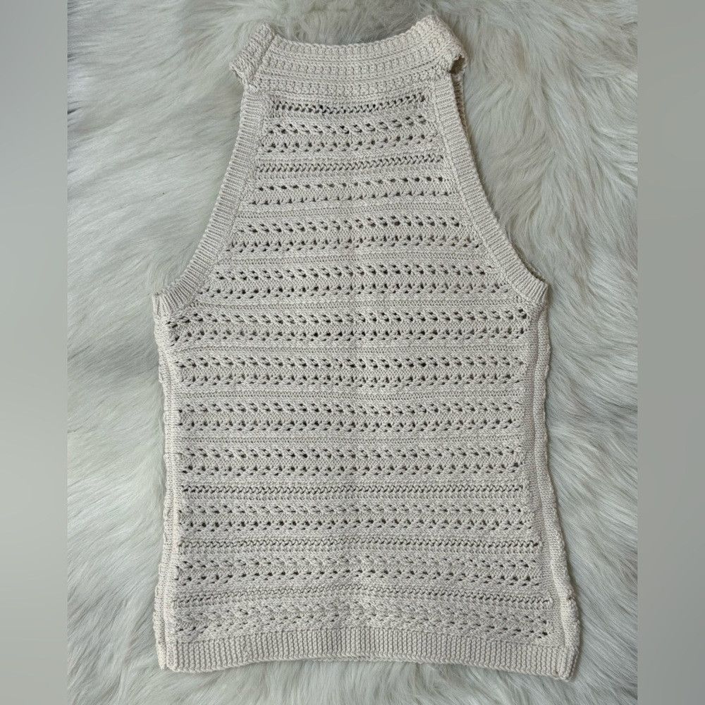 Banana Republic Banana Republic Tamra Organic Cotton Sweater Halter Tank Cr Size M / US 6-8 / IT 42-44 - 3 Thumbnail