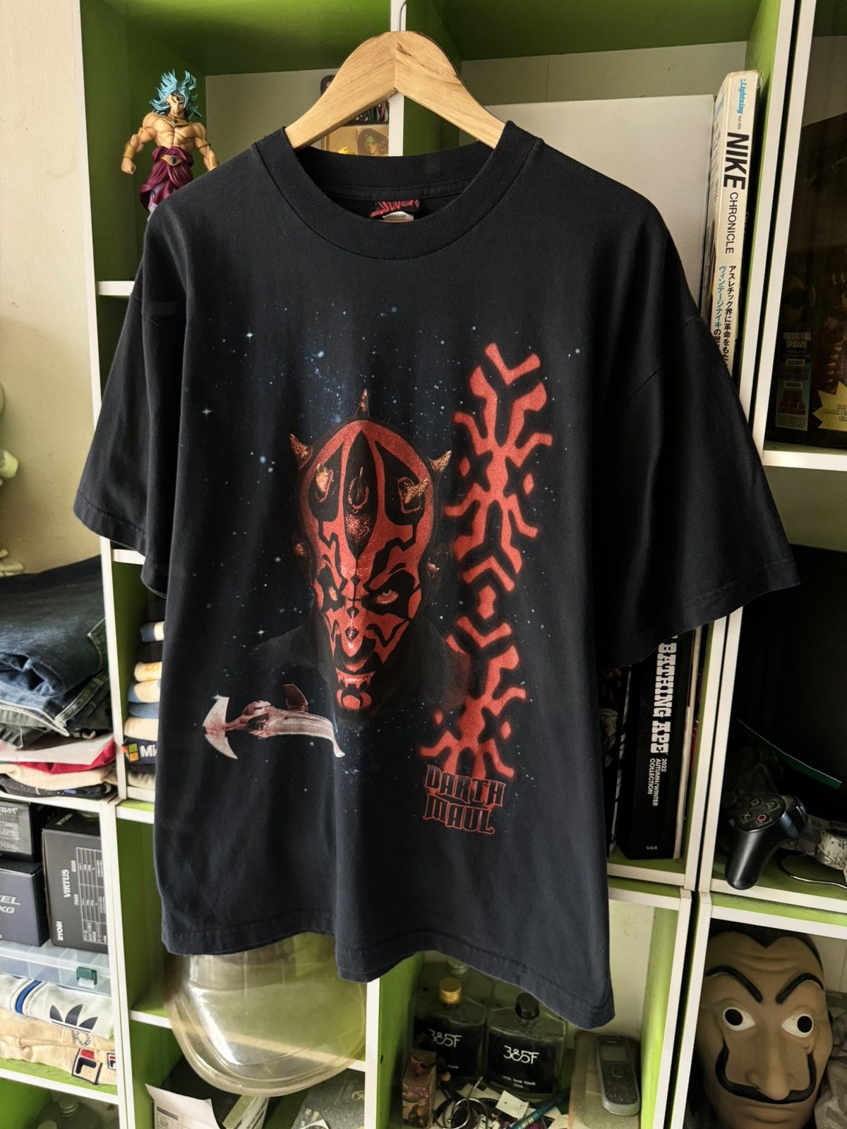image of Movie x Star Wars Vintage Starwars Dark Maul Big Design in Black, Men's (Size XL)