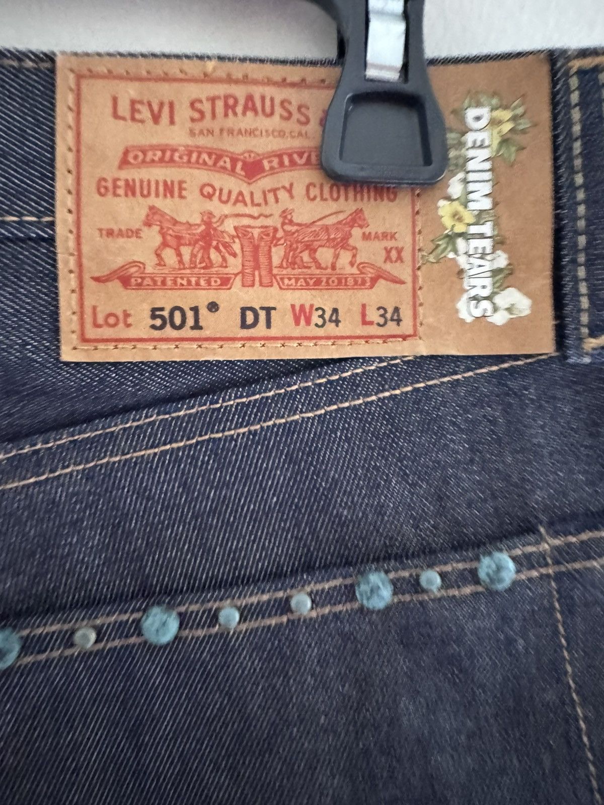DENIM TEARS Denim Tears Rhinestone Cotton Wreath Raw Selvedge Size US 34 / EU 50 - 6 Thumbnail