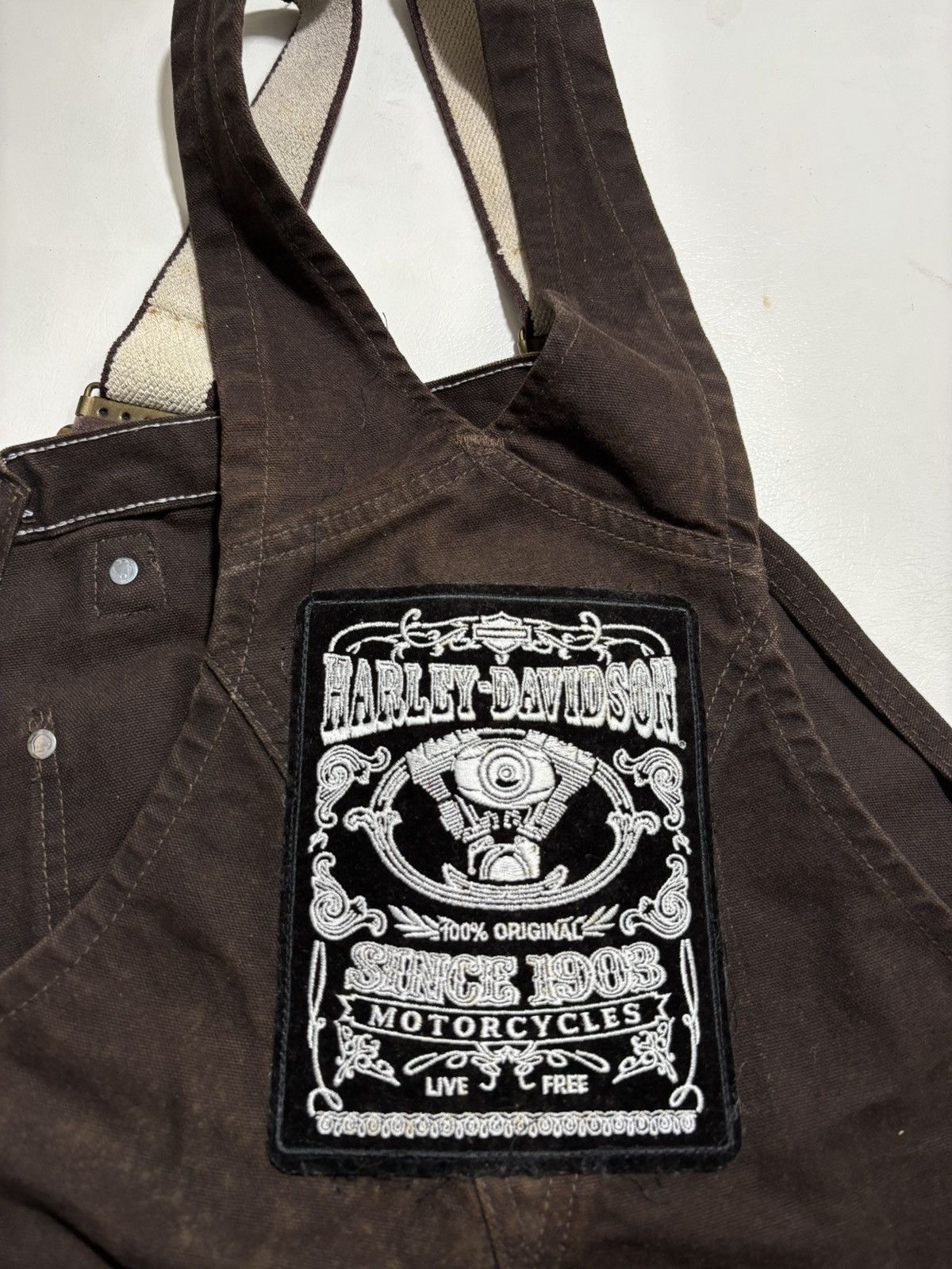 Carhartt Carharrt Overall Jumpsuit Double Knee x Harley Davidson Size US 40 / EU 56 - 11 Thumbnail