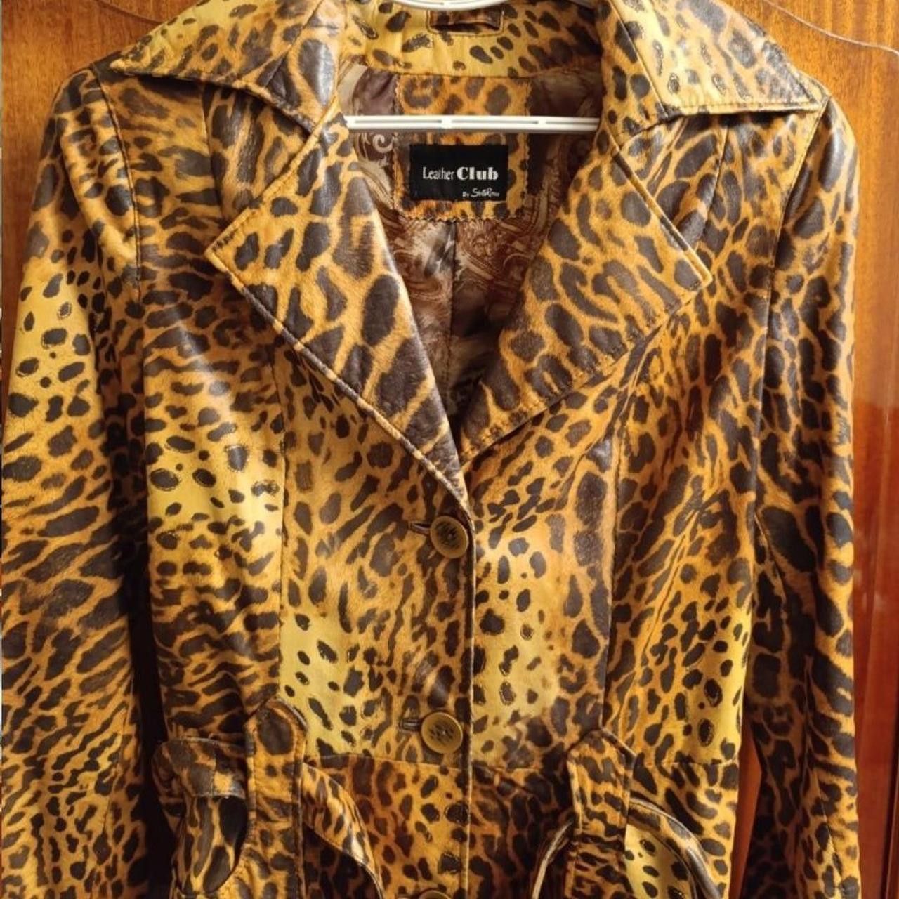 Other Leopard leather trench coat sz S /40 like new condition Size S / US 4 / IT 40 - 3 Thumbnail