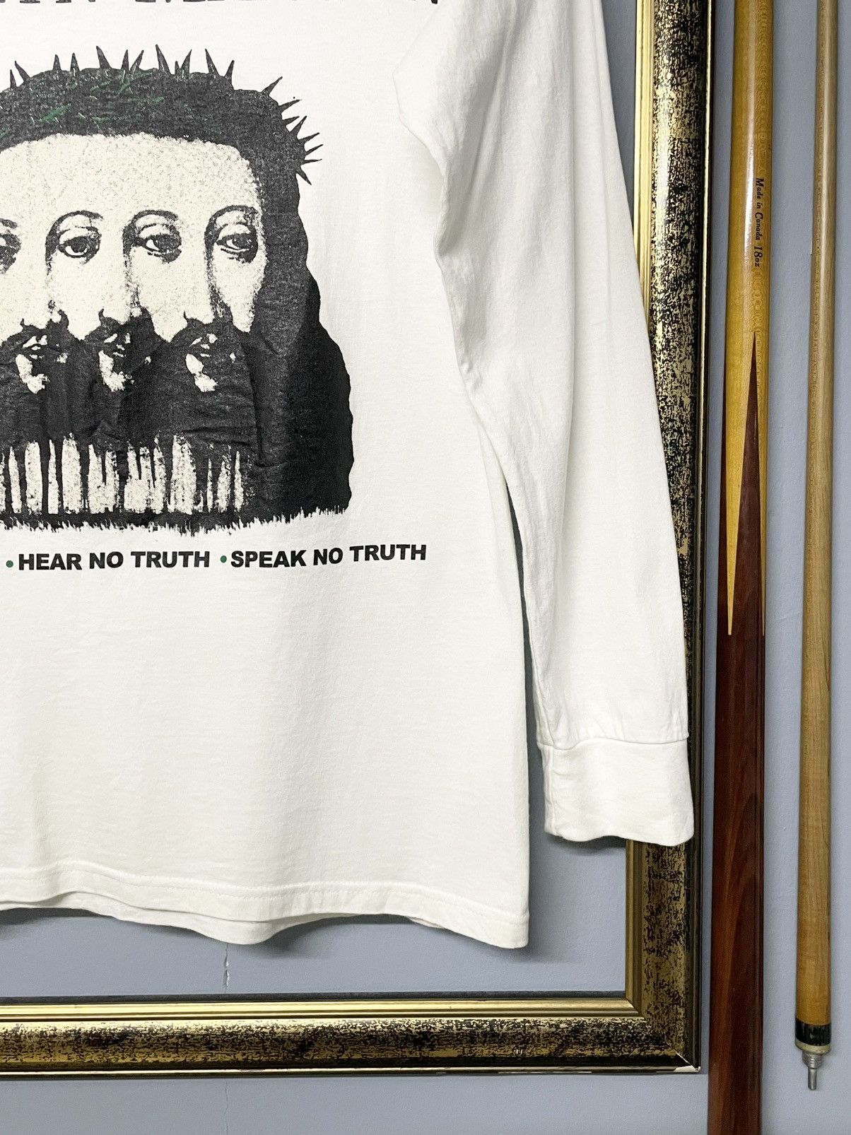 Vintage Vintage Marilyn Manson ‘BELIEVE’ Jesus Graphic Longsleeve Size US S / EU 44-46 / 1 - 5 Thumbnail