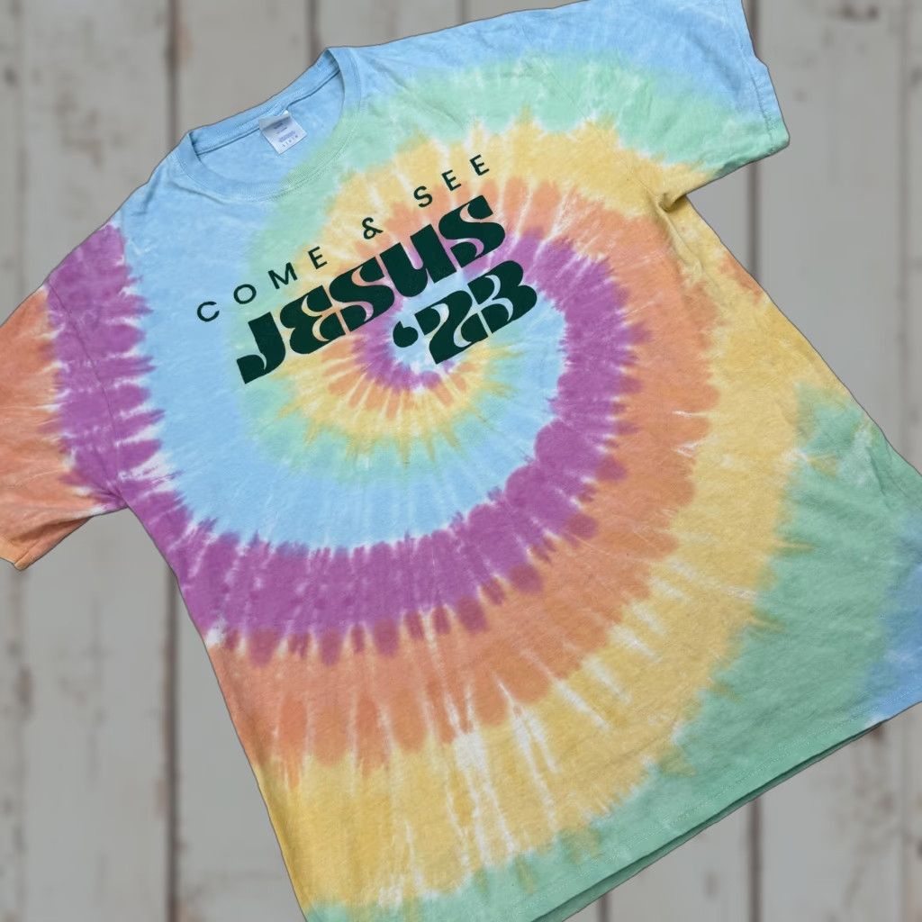 Port & Company Port & Company Shirt Mens Large Tie Dye Jesus '23 Morgantown PA Rally Event Tee Size US L / EU 52-54 / 3 - 1 Thumbnail