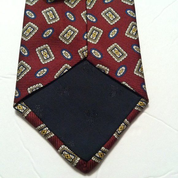 Brooks Brothers BROOKS BROTHERS MENS NEW BURGUNDY SILK TIE WIDTH: 3 1/2" Size ONE SIZE - 5 Thumbnail