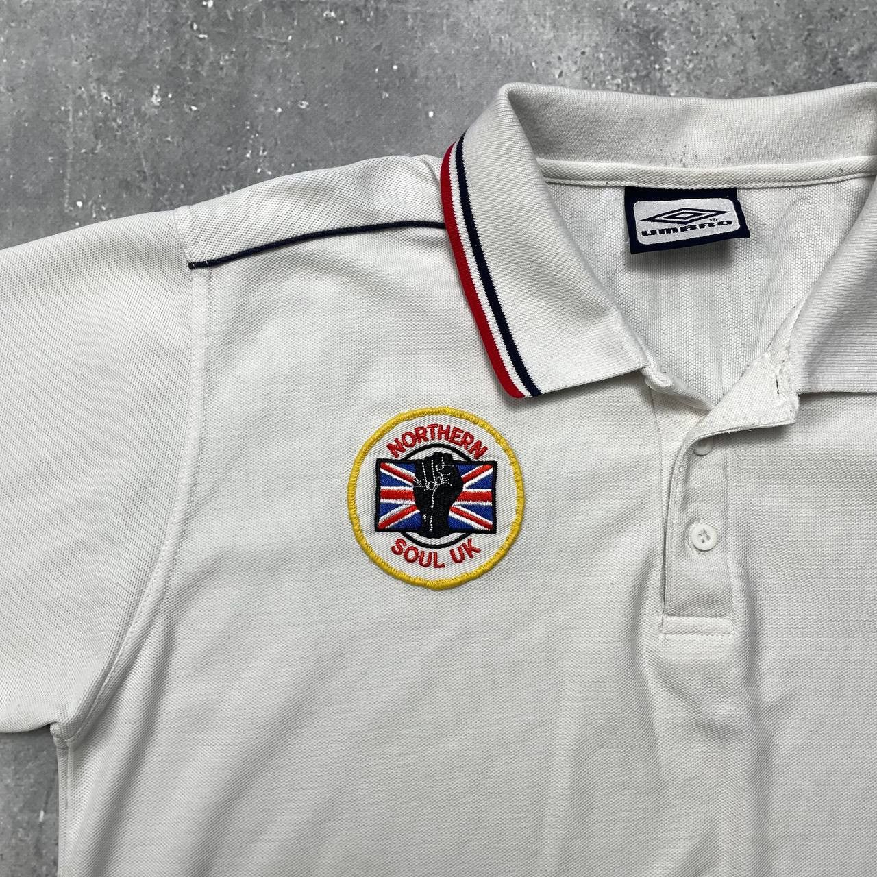 Band Tees Vintage 2000s Umbro Northern Soul UK Polo Shirt White XL Size US XL / EU 56 / 4 - 4 Thumbnail