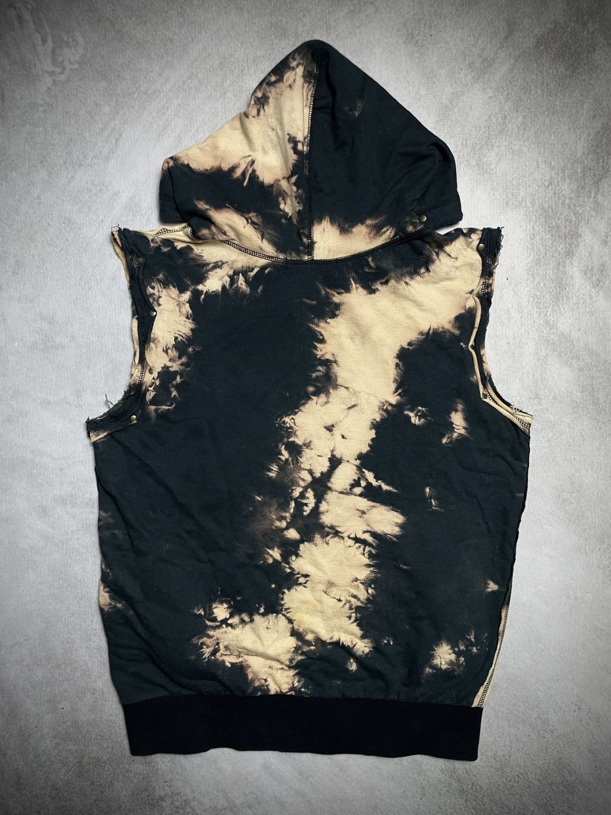 In The Attic 2000’s In The Attic - Unfinished Smoke Studded Hooded Vest Size US M / EU 48-50 / 2 - 12 Thumbnail