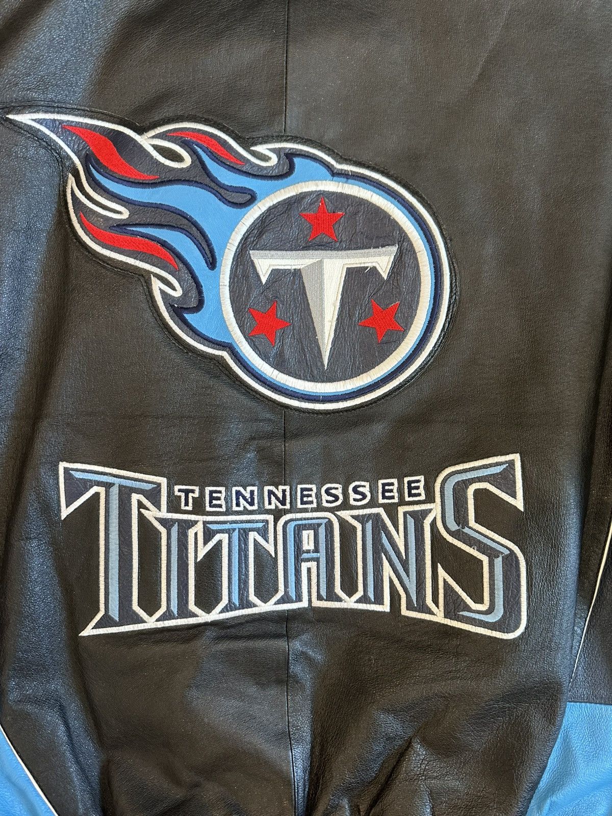 NFL Vintage Tennessee Titans Leather Patch Bomber Jacket XL Size US XL / EU 56 / 4 - 7 Thumbnail