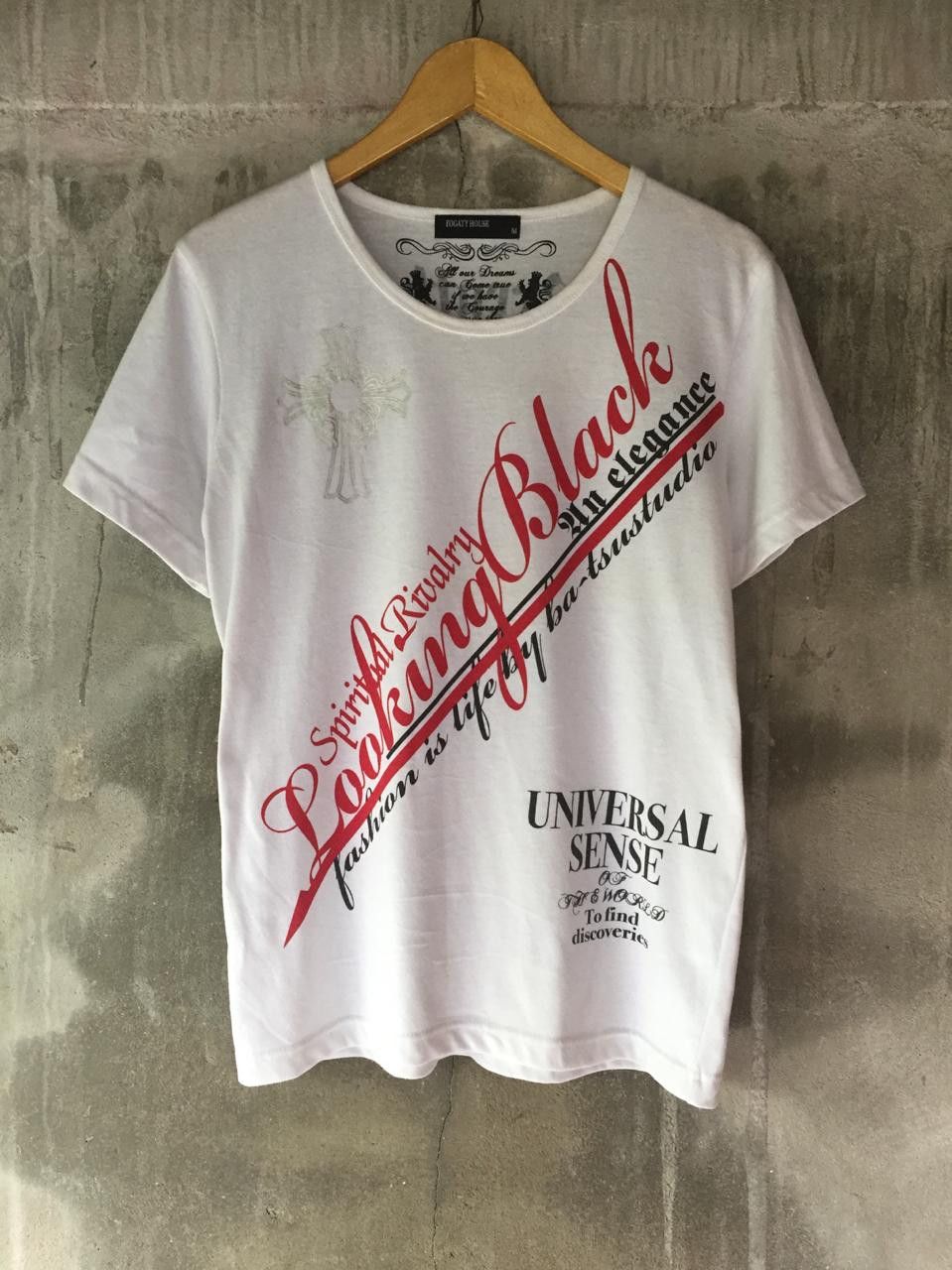 image of Hysteric Glamour x If Six Was Nine Fogaty House Poem Tee Shirt in White, Men's (Size Medium)