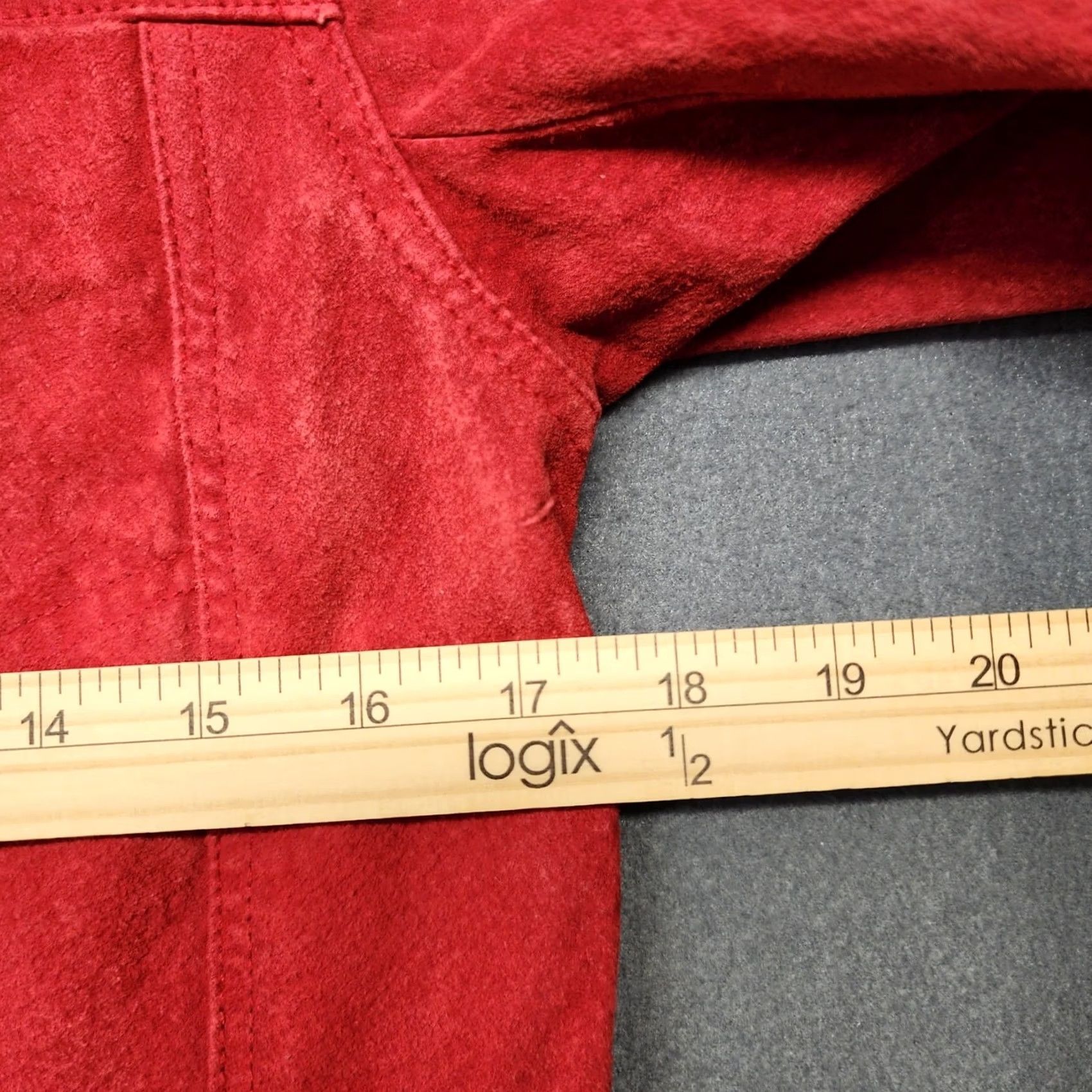 Vintage VINTAGE Chico's Jacket Womens Size S US Small Red Suede Leather Jacket Zip Long Sleeve Fall Winter Women Vintage Y2K Size S / US 4 / IT 40 - 5 Thumbnail