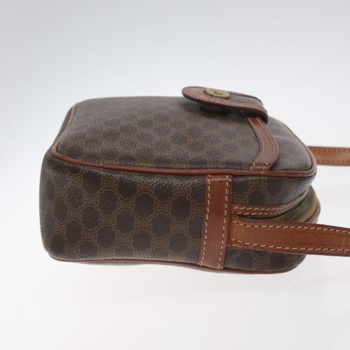 Celine CELINE Macadam Canvas Shoulder Bag Pvc Leather Brown Gold Size ONE SIZE - 4 Thumbnail