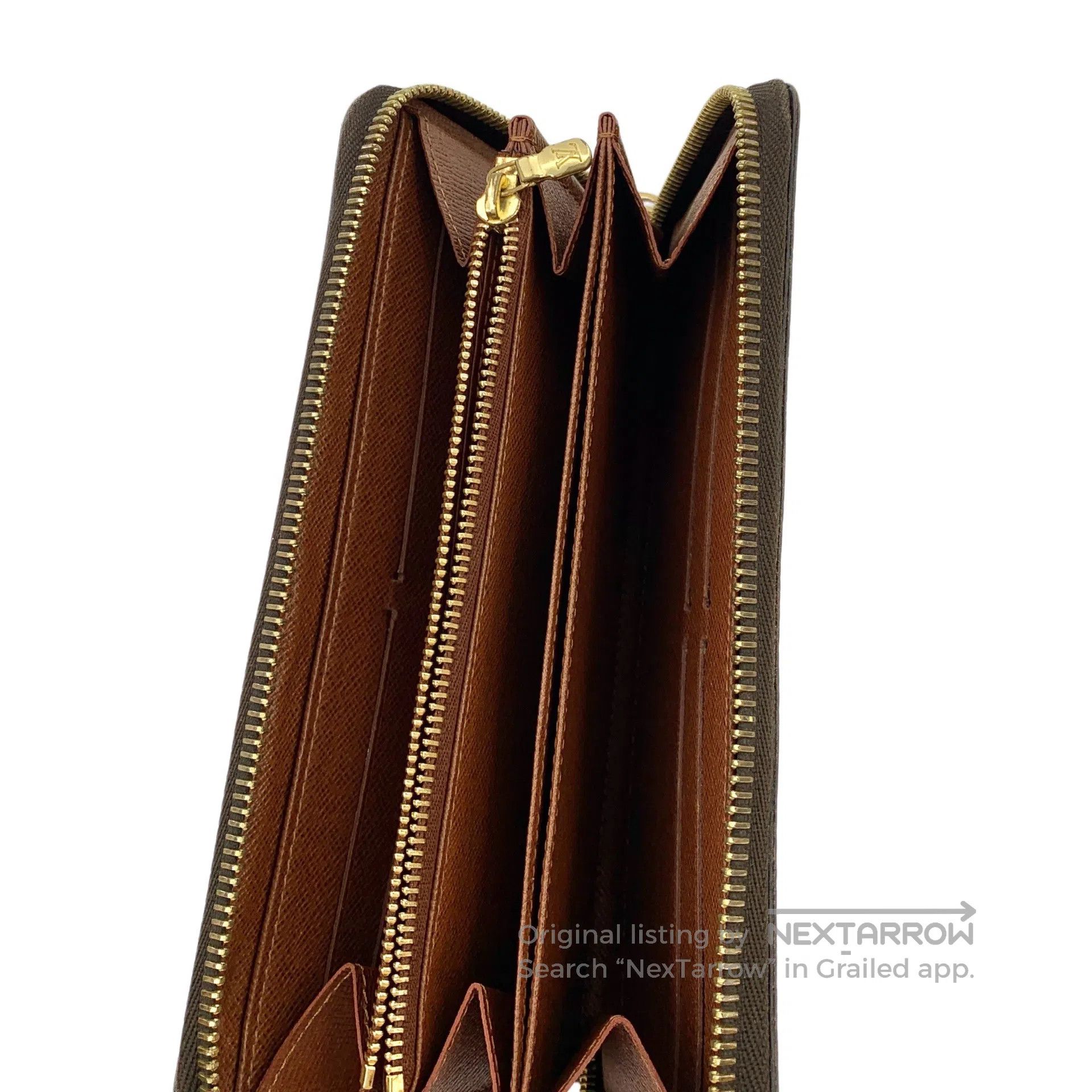 Louis Vuitton Louis Vuitton Dark Brown Logo Monogram Full Print Wallet| Size ONE SIZE - 6 Thumbnail