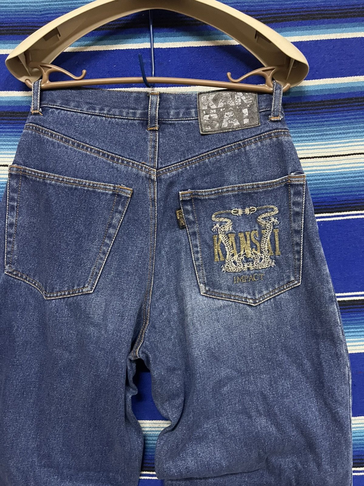 Japanese Brand × Kansai Yamamoto × Vintage 🔥vintage 90s KANSAI IMPACT Denim Size US 32 / EU 48 - 6 Thumbnail