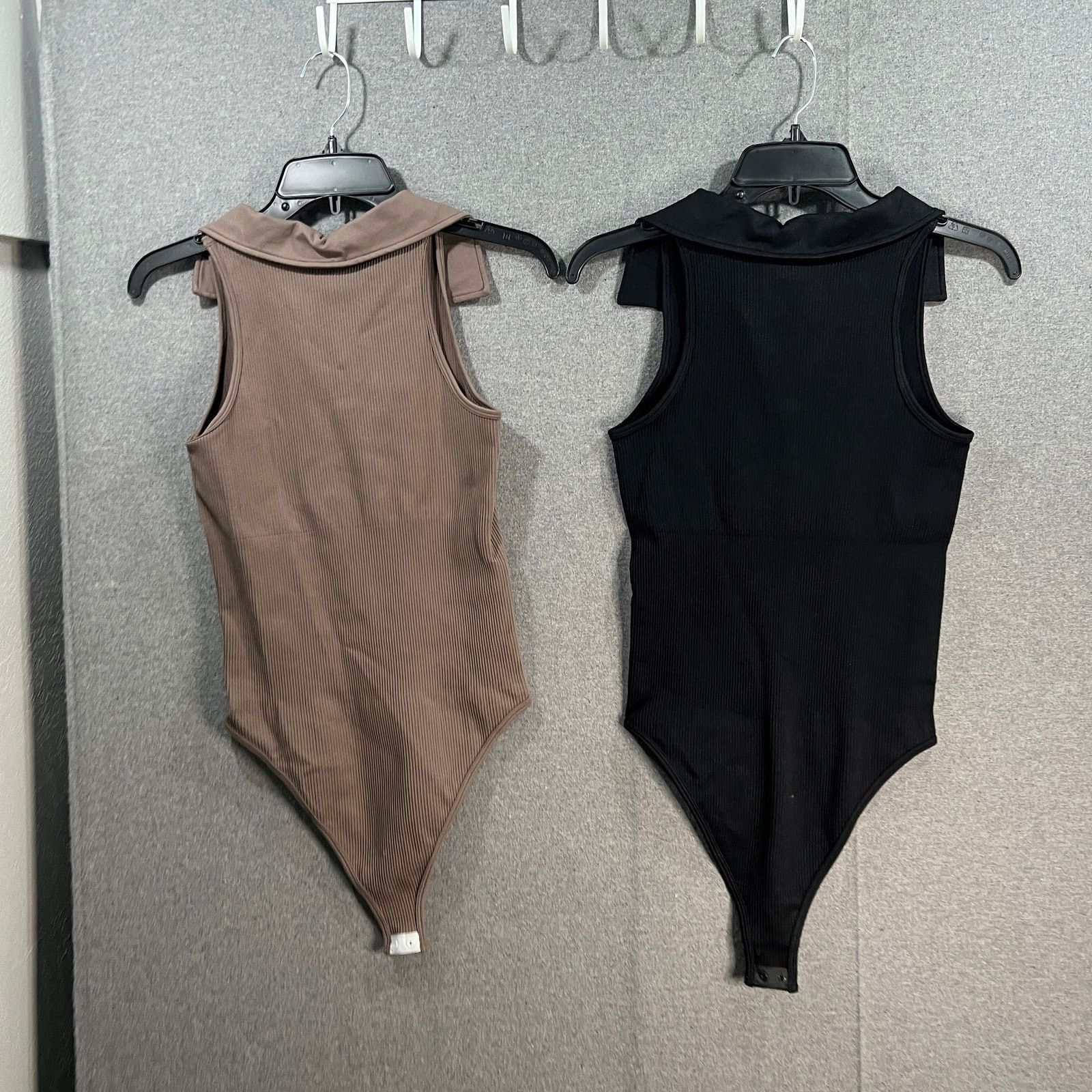 Other OQQ Women's 2 Piece Body Suite Sleeveless Black/Brown Size M Size M / US 6-8 / IT 42-44 - 2 Thumbnail