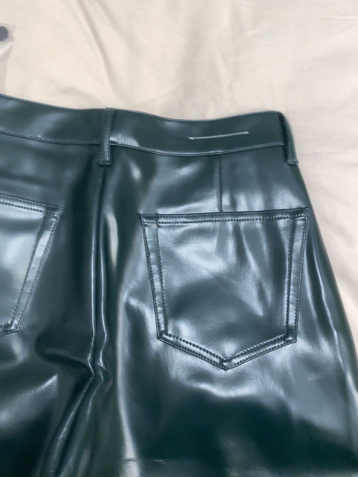 Maison Margiela MM6 PLEATHER WIDE LEG PANTS Size 28" / US 6 / IT 42 - 6 Thumbnail