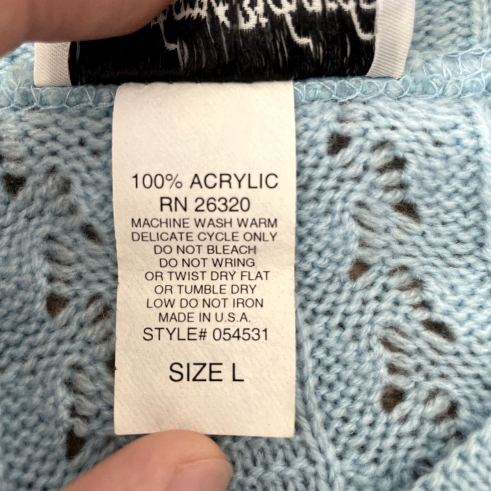 Vintage VINTAGE Anthony Richards Cardigan Sweater Womens L Blue USA Cable Knit Button Front Crew Neck Raglan Sleeve Size L / US 10 / IT 46 - 3 Thumbnail