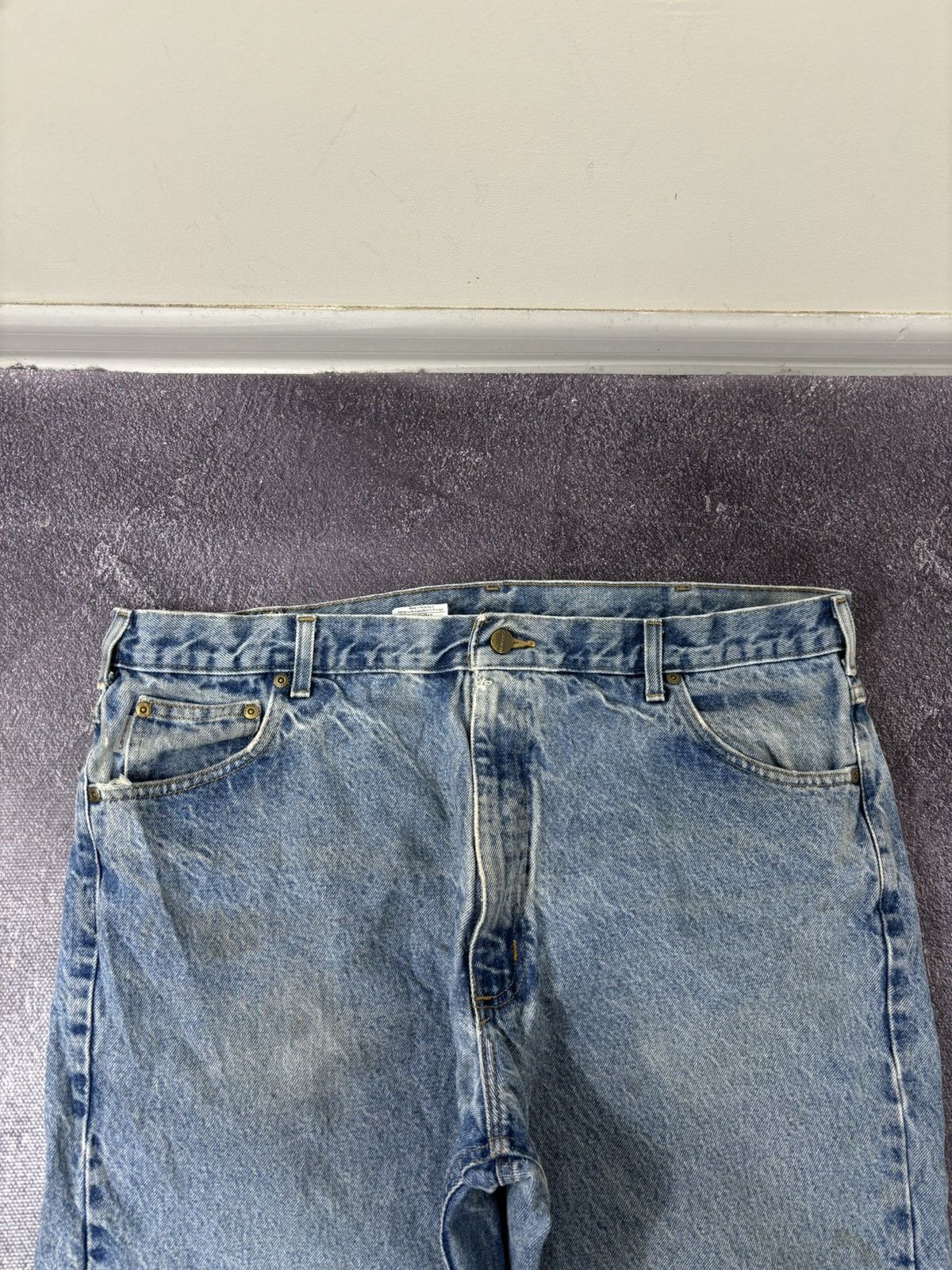 Carhartt Vintage Carhartt Relaxed Fit USA Faded Blue Baggy Jeans Size US 42 / EU 58 - 12 Thumbnail