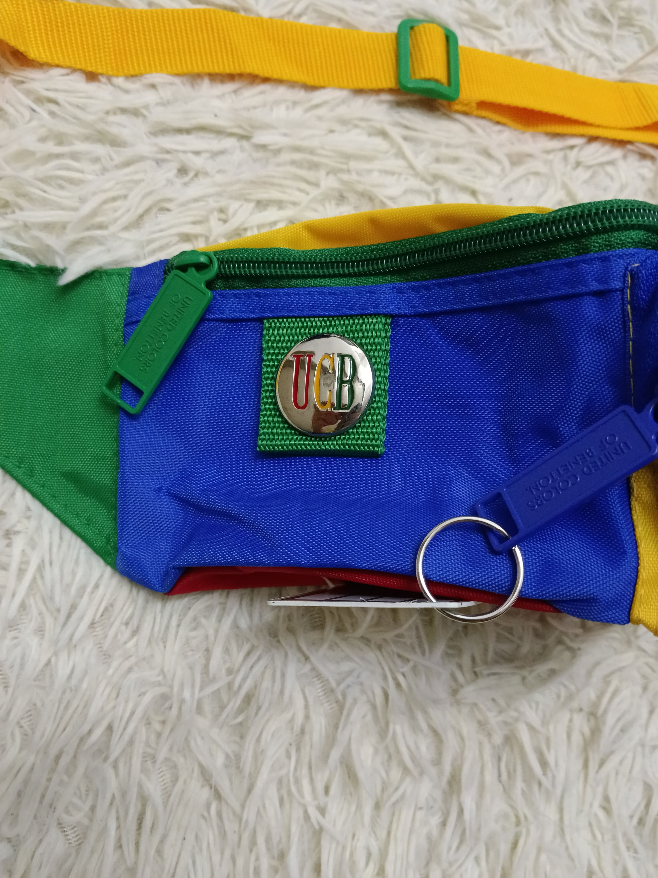 United Colors Of Benetton RARE 90s UCB MULTICOLOUR POUCH Size ONE SIZE - 4 Thumbnail