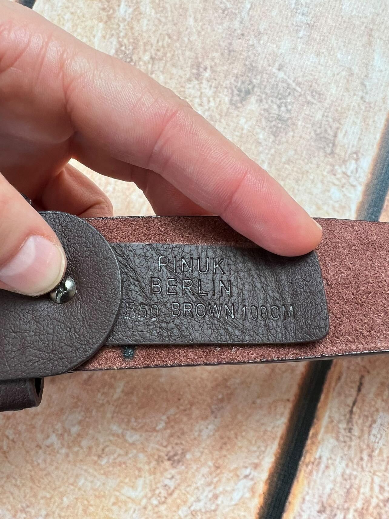 Vintage Leather Belt with rivets Size ONE SIZE - 5 Thumbnail