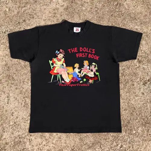 VIBE Black washed American retro family print cotton t-shirt Size US M / EU 48-50 / 2 - 7 Thumbnail