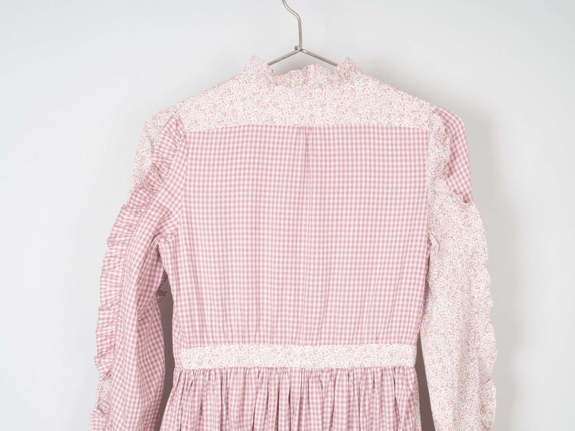 MILK Gingham Check Liberty Floral Print Picnic Pinafore Dress Size S / US 4 / IT 40 - 7 Thumbnail