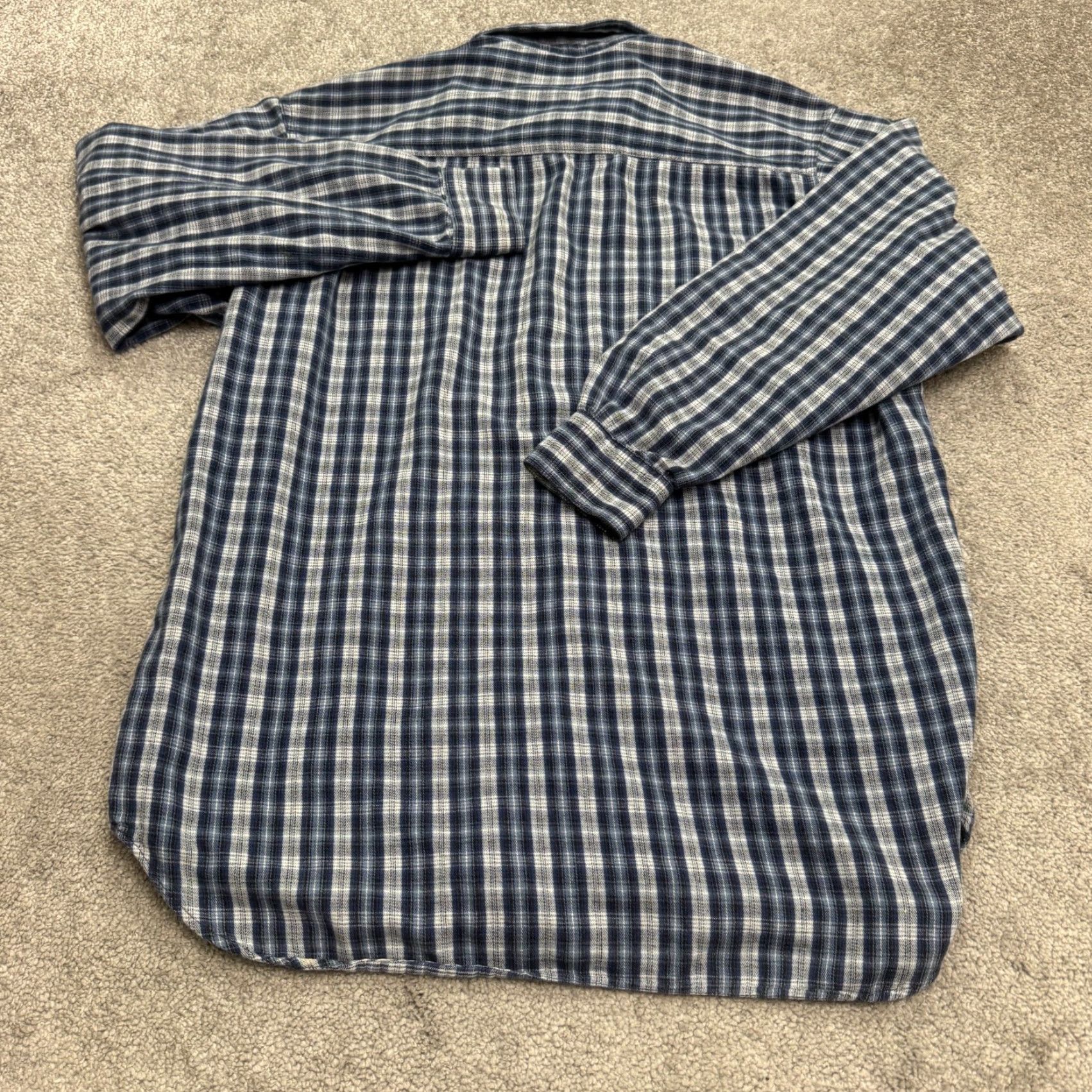 Lucky Brand VINTAGE Lucky Brand Plaid Flannel Shirt Mens Medium Blue Casual Western 90s Americana Size US M / EU 48-50 / 2 - 2 Thumbnail