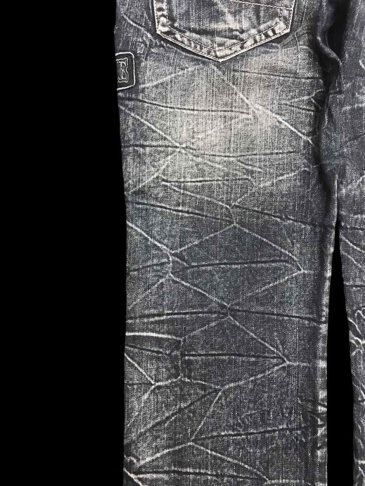 Japanese Brand 💥PUNK DENIM💥BLOW BY BLUE CRACKED FADES PATCHES DENIM F185 Size US 31 - 15 Thumbnail