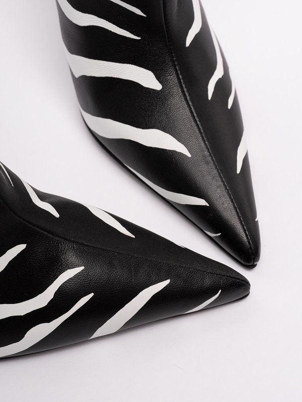 Dolce & Gabbana o1y0825 Zebra Stripes Ankle Boots in Black/White Size US 7 / IT 37 - 5 Thumbnail
