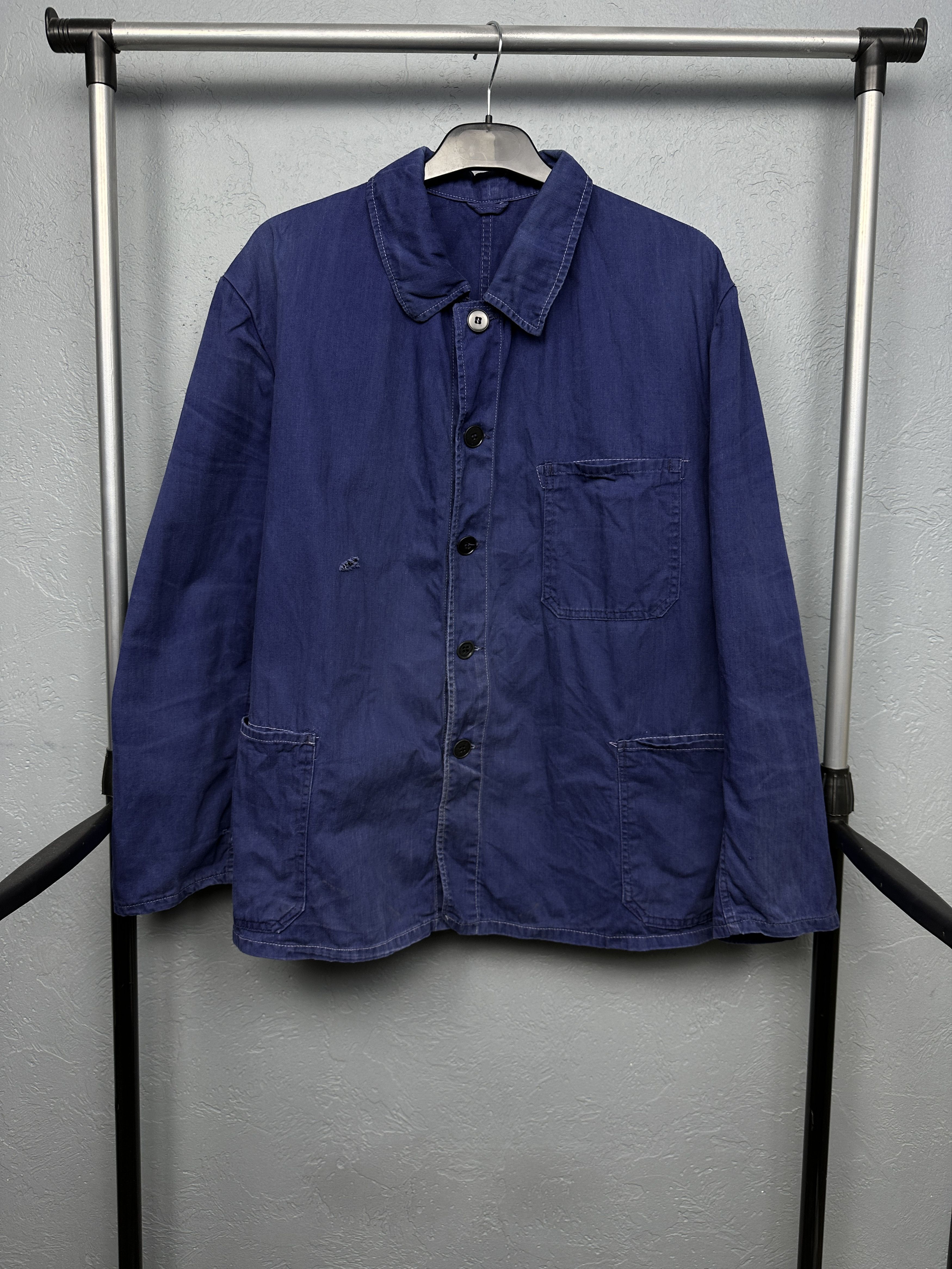 Le Laboureur 90s Vintage Mens French Workwear Chore Utility Jacket Size US XL / EU 56 / 4 - 1 Thumbnail