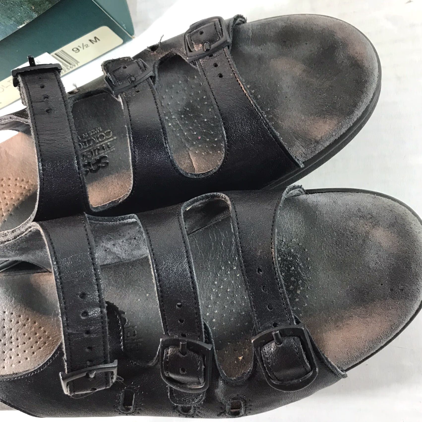 SAS Vintage SAS Black Leather Tripad Comfort Sandals Womens Size 9.5M USA Size US 10 / IT 40 - 6 Thumbnail