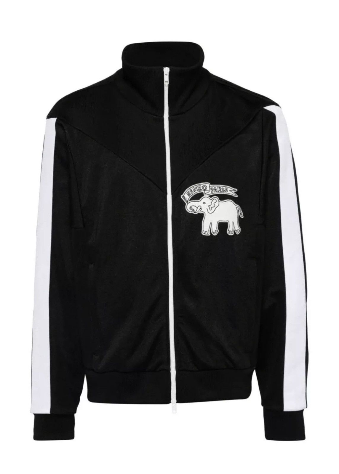 Kenzo KENZO Elephant brand appliqué stretch-jersey jacket Black XL Size US XL / EU 56 / 4 - 1 Thumbnail