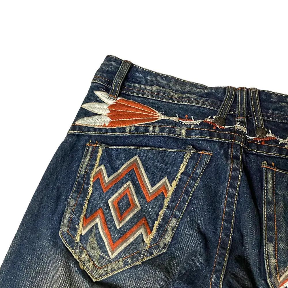 Japanese Brand Red Pepper Flared Ethnic Jeans Size US 27 - 10 Thumbnail