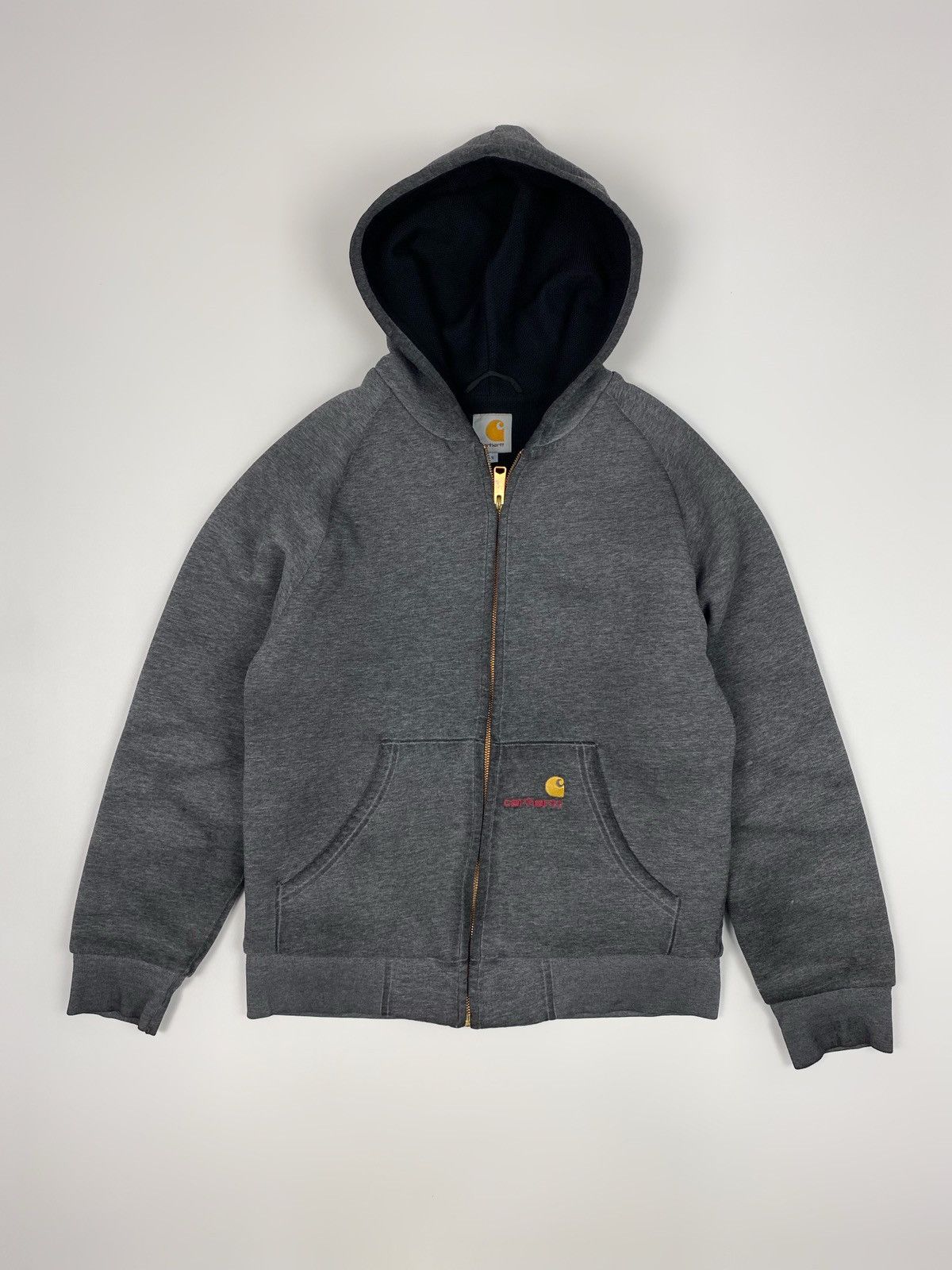 Carhartt Y2K Distressed Carhartt Hooded Thermal Lined Zip Jacket Size US S / EU 44-46 / 1 - 1 Thumbnail