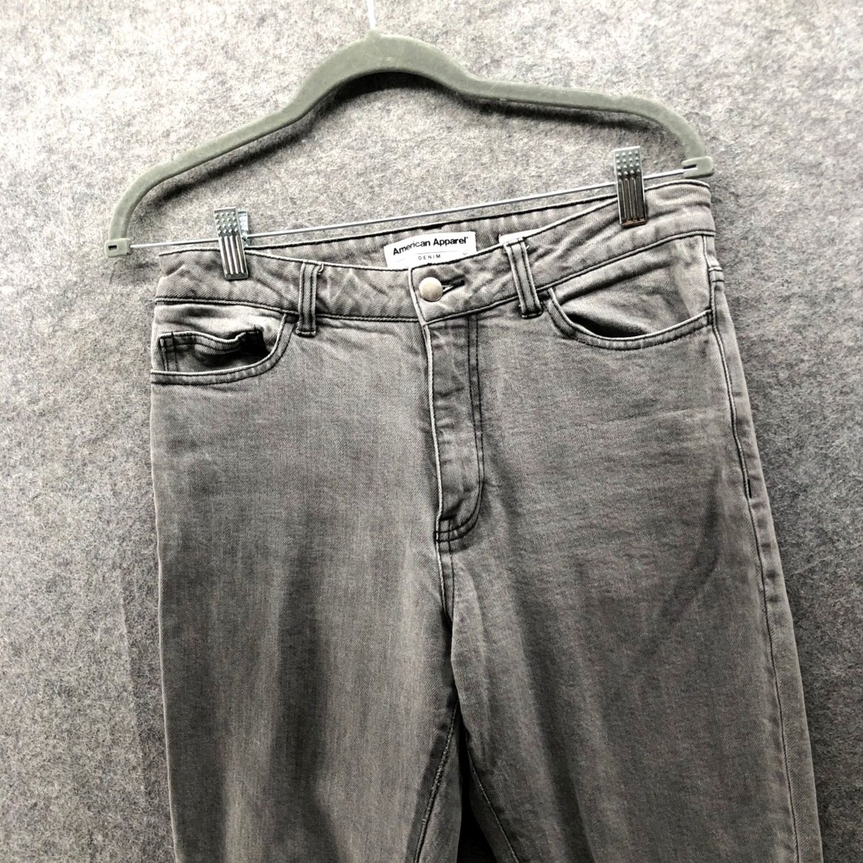 American Apparel American Apparel The Pencil Jean Skinny Womens 30 Grey Stretch High Rise Denim 5-Pocket Size 30" / US 8 / IT 44 - 3 Thumbnail