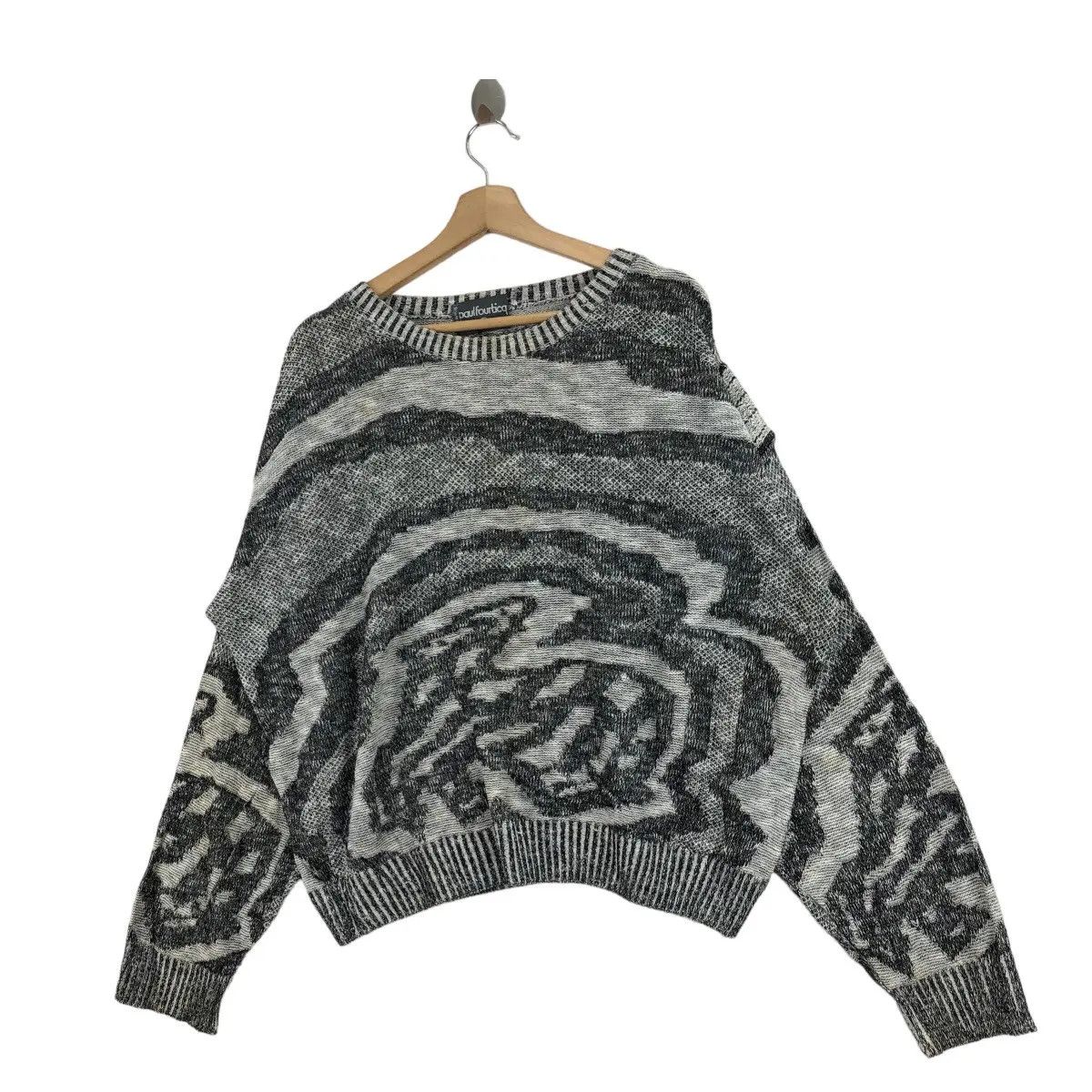 Vintage Vtg PAUL FOURTICQ Made In France Artwork Henley Knitwear Size 3XL / US 20-22 - 4 Thumbnail