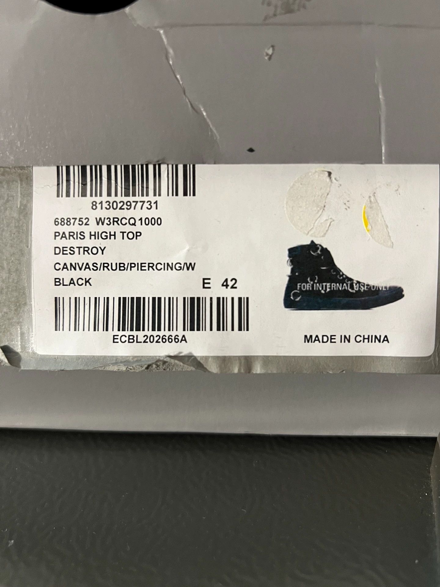 Balenciaga Balenciaga Paris Studded Canvas High-Top Sneaker Black Size US 9 / EU 42 - 7 Thumbnail