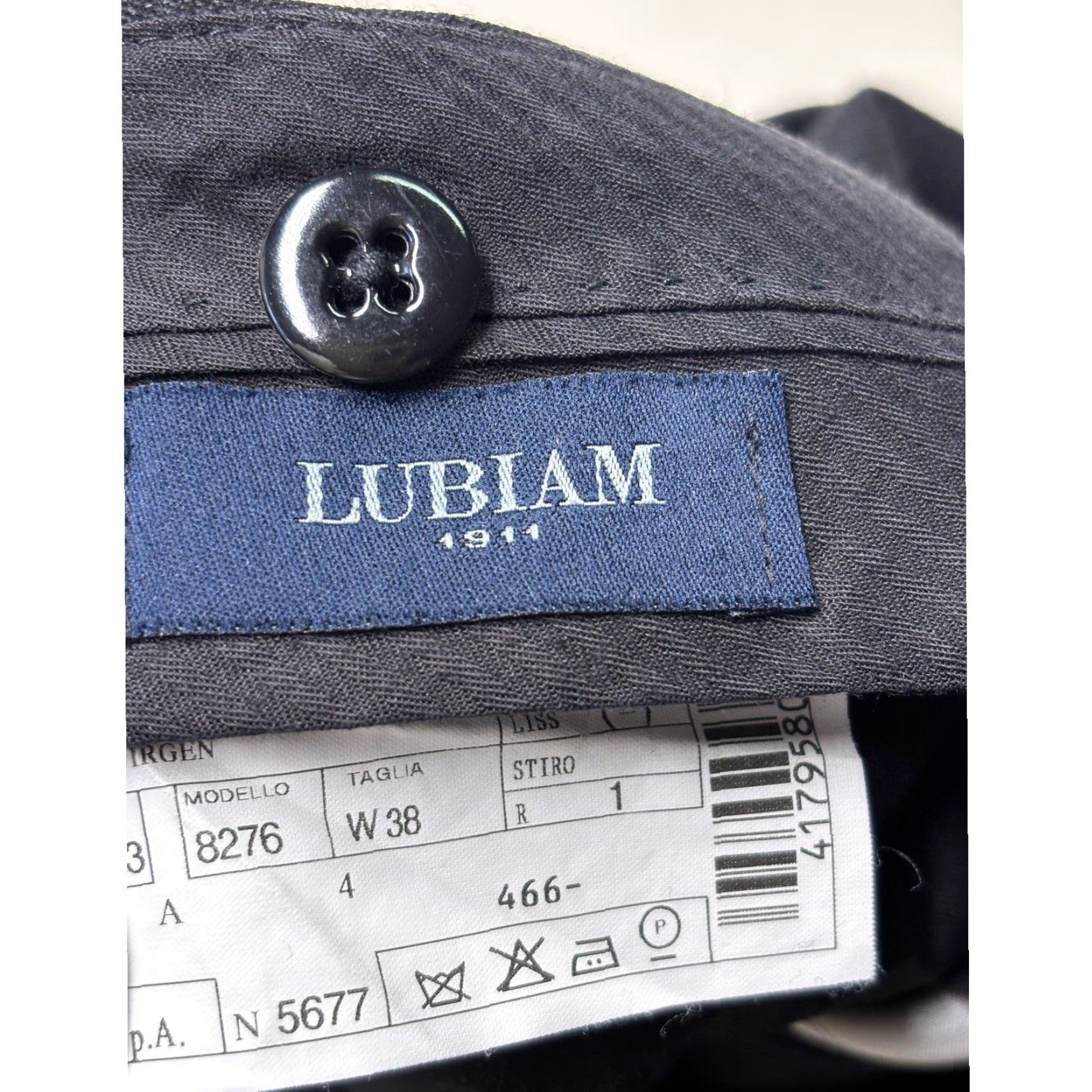 Lubiam Lubiam 1911 Mens Charcoal Gray Virgin Wool Pleated Cuffed Dress Pants W38xL29 Pants Dress Wool Gray Solid 90s? Size US 38 / EU 54 - 5 Thumbnail
