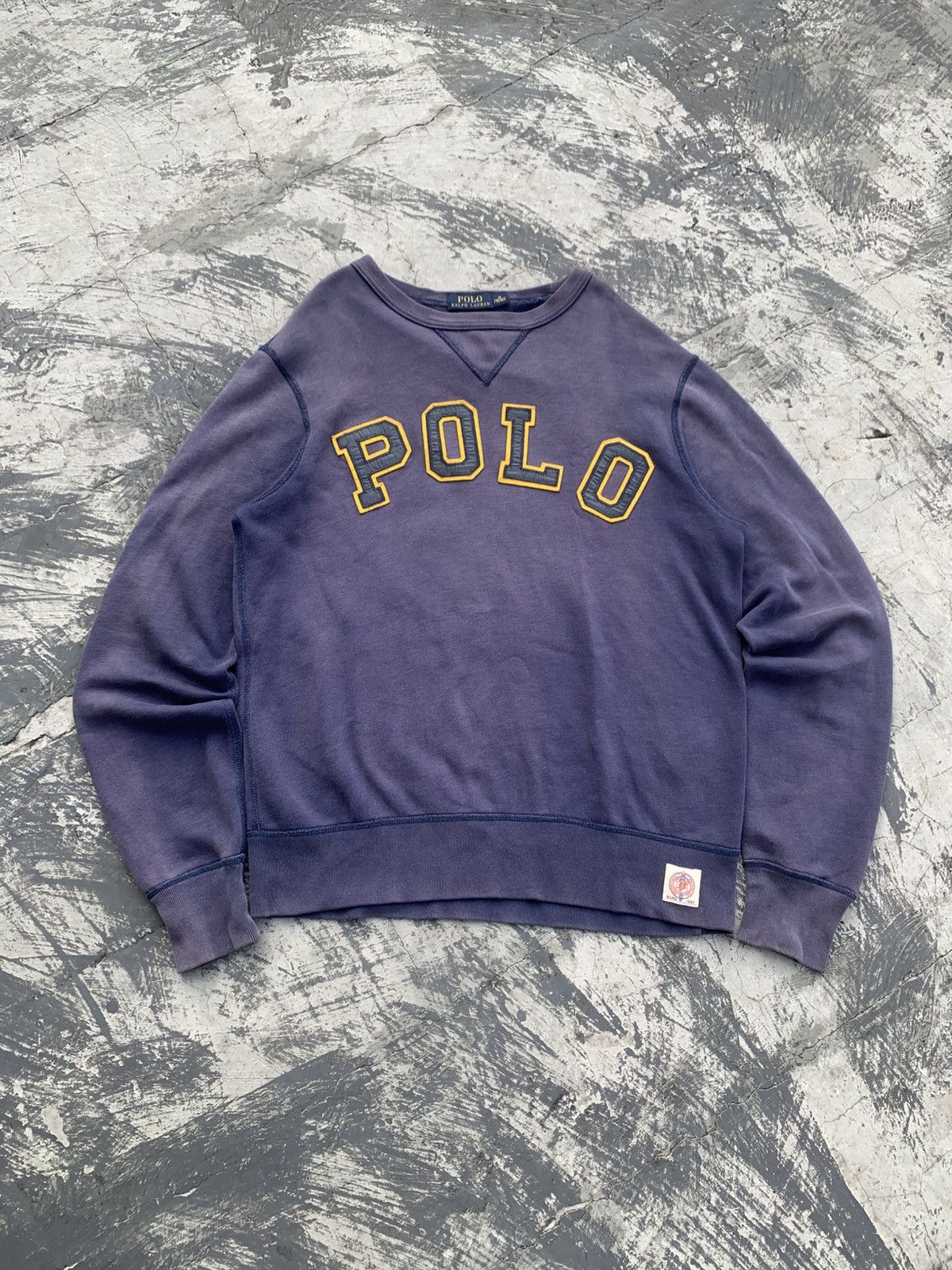 Polo Ralph Lauren Vtg Double V Polo Ralph Laurent Crewneck Grunge Size US M / EU 48-50 / 2 - 1 Thumbnail