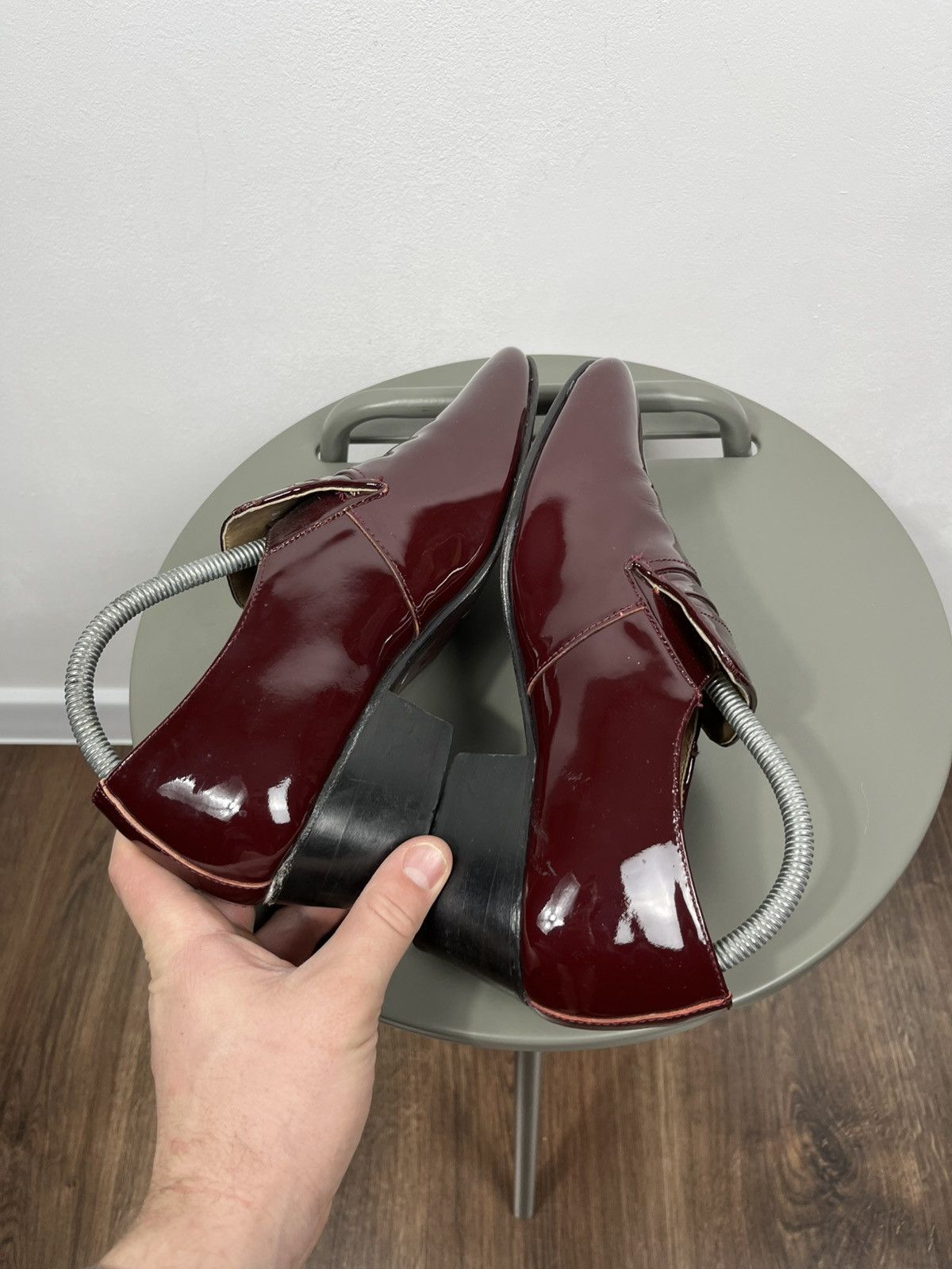 Other Lucini Burgundy Patent Leather Loafers UK 8 Size US 10 / IT 40 - 8 Thumbnail