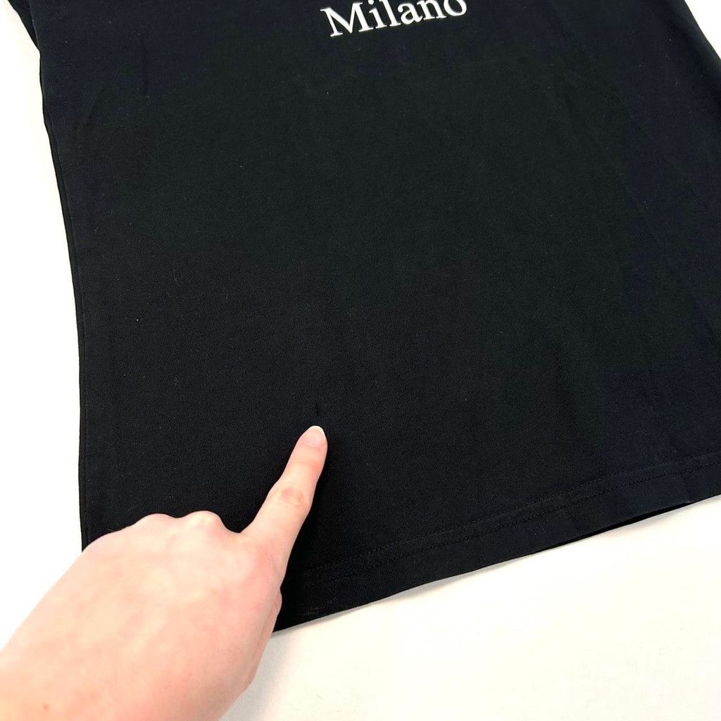 Moschino Moschino black tshirt, white 'FAUXSCHINO' Size S / US 4 / IT 40 - 8 Thumbnail