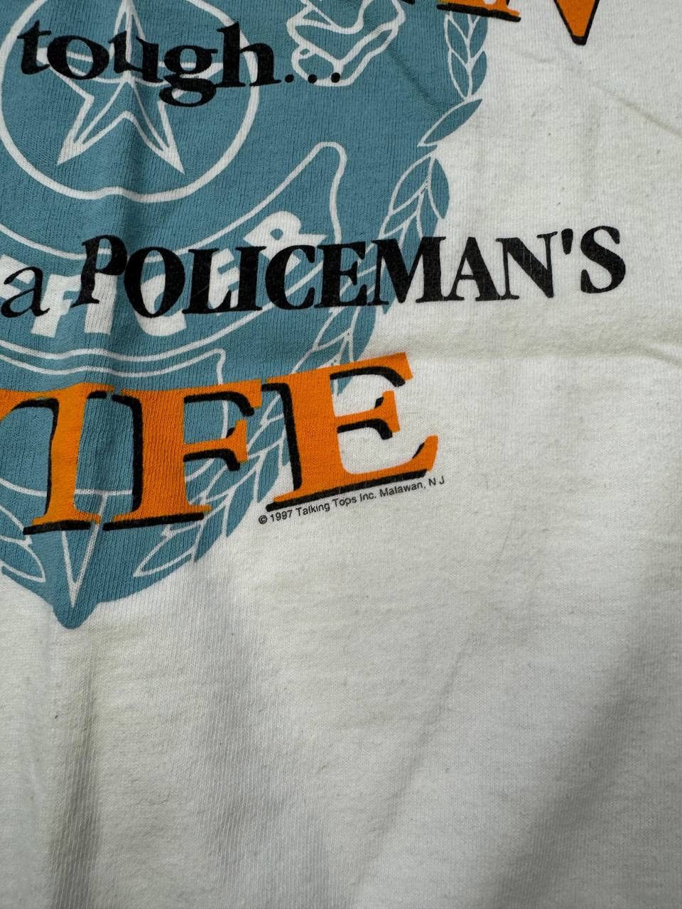 Delta × Vintage Vintage Delta Policeman 1997 Rare Tee T shirt Size US XL / EU 56 / 4 - 4 Thumbnail