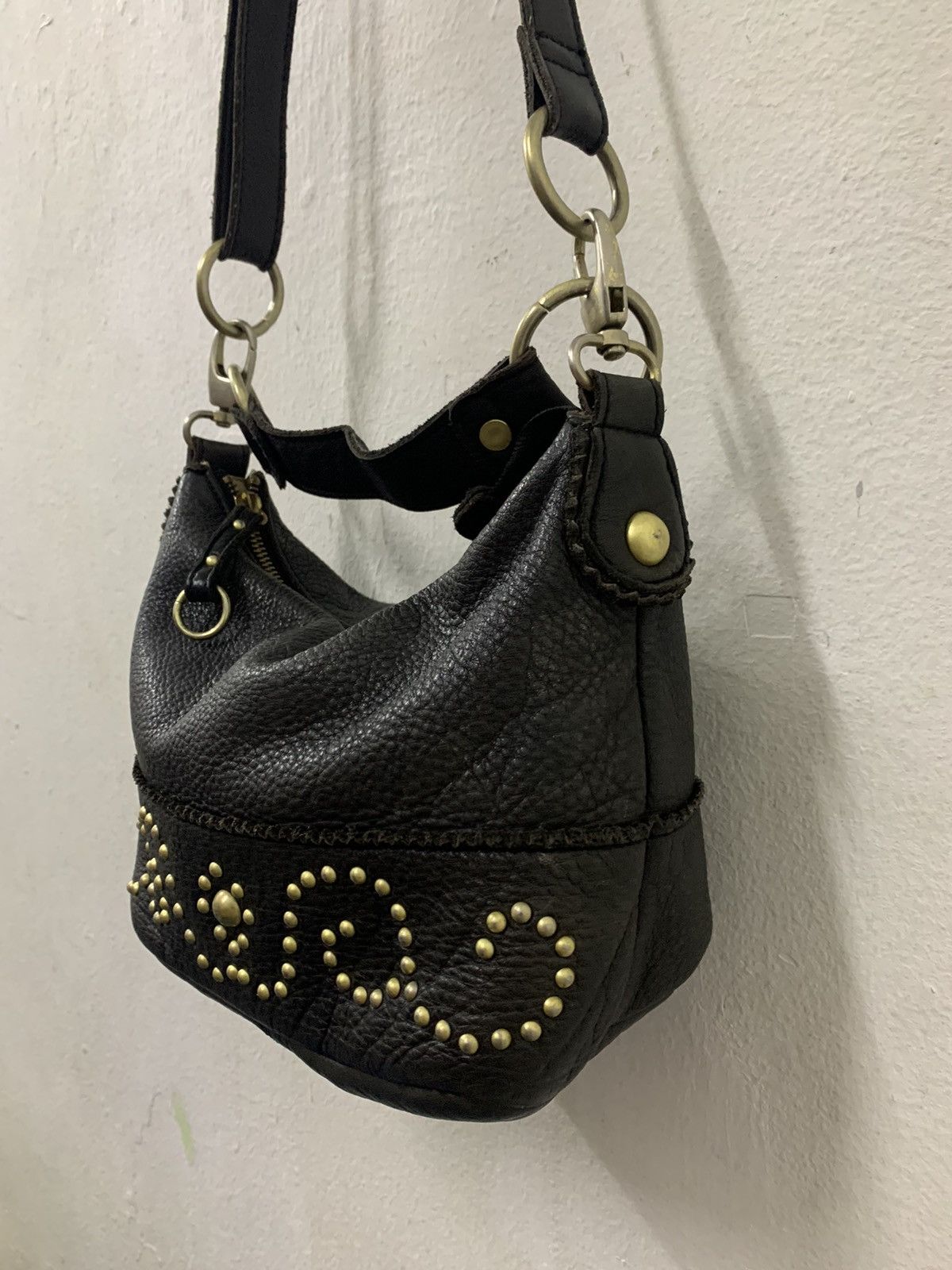 Beams Japan × Leather Ray Beams Beaure Shoulder Leather Studded Bag Size ONE SIZE - 7 Thumbnail